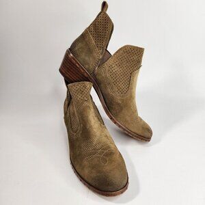 Vince Camuto Ankle Booties Pedrina Sz 6 Coastal Cowgirl Western Suede READ